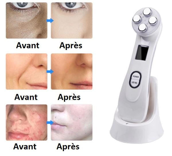 Masseur 5 en 1 à lumière haute fréquence