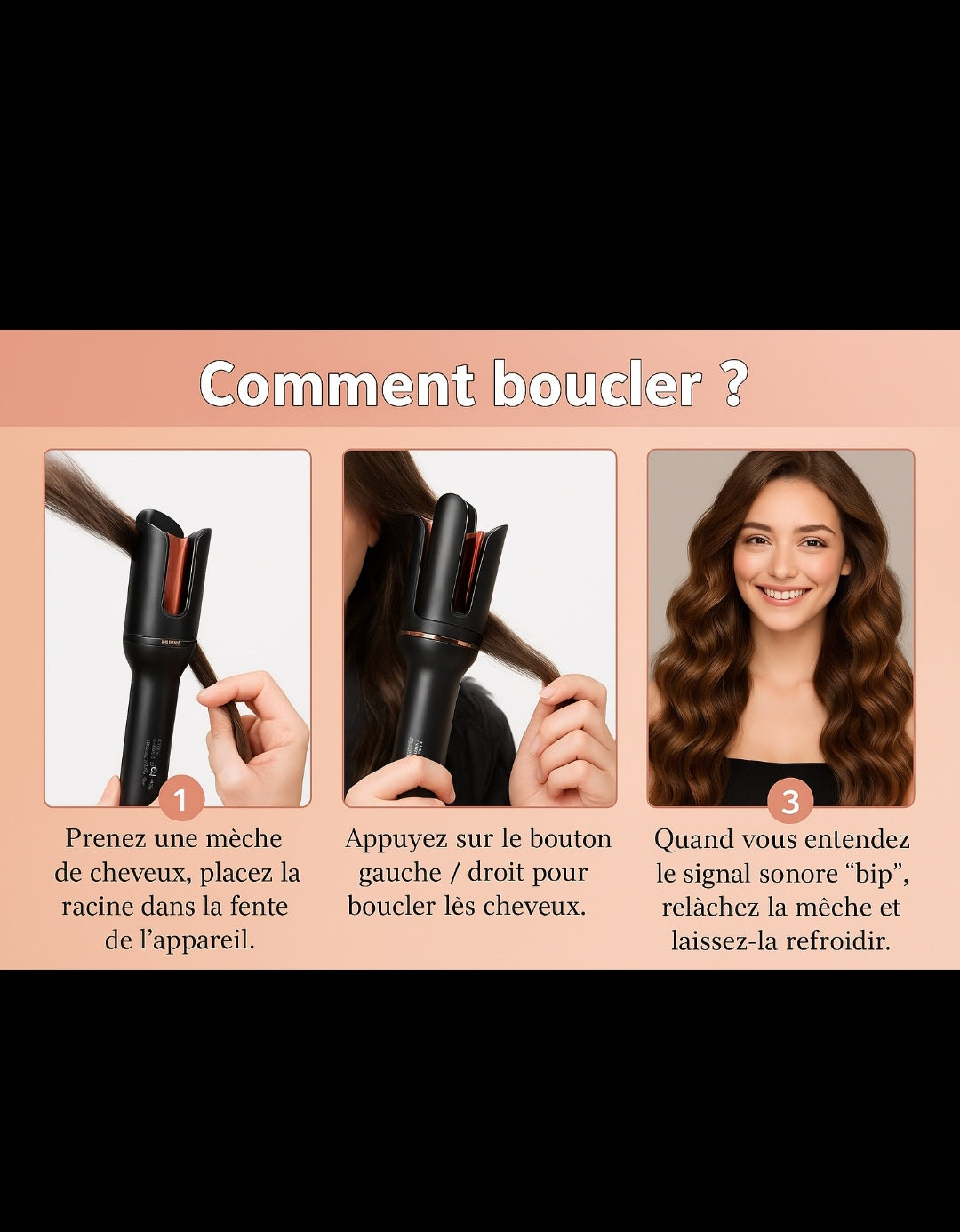 Fer à friser à rotation automatique